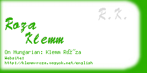 roza klemm business card